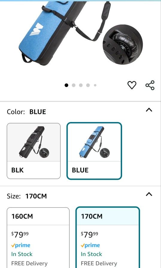 MERALIAN Snowboard Bag with Wheels, 170mm