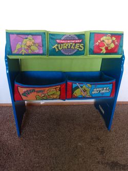 Ninja Turtle Shelf With Storage $20