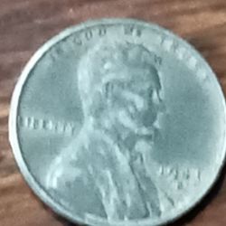 1943  STEEL LINCOLN WHEAT PENNY 