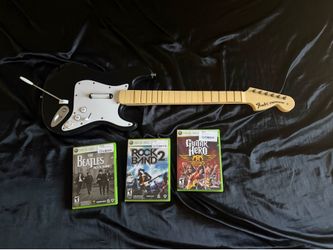 Xbox 360 Guitar Hero Controller with Games