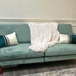 Light Blue Futon Couch/ Bed