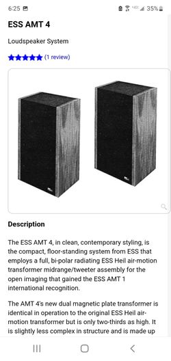 Rare !! Ess amt 4's speakers