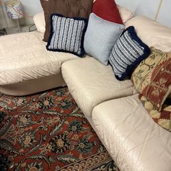 Natuzzi sectional leather couch