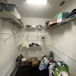 White Wire Shelving And Brackets