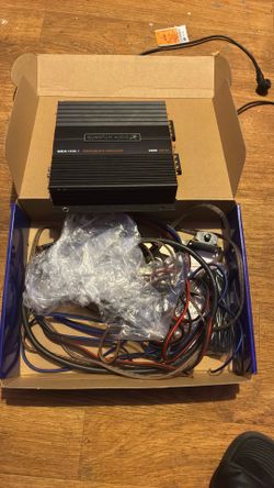 Amp with wires and bass remote