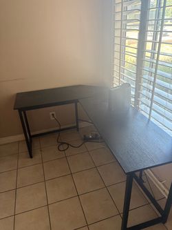 L shaped office desk