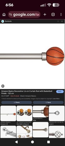 BASKETBALL CURTAIN ROD