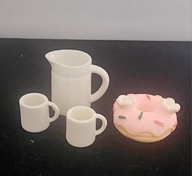 Micro Milk Jar And Mug Plus Donut