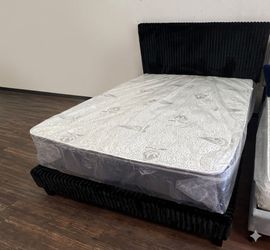 Black full size bed frame ( no mattress