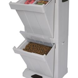 Richell Pet Stuff Tower Storage Cabinet For Pets - Brand New - Gray