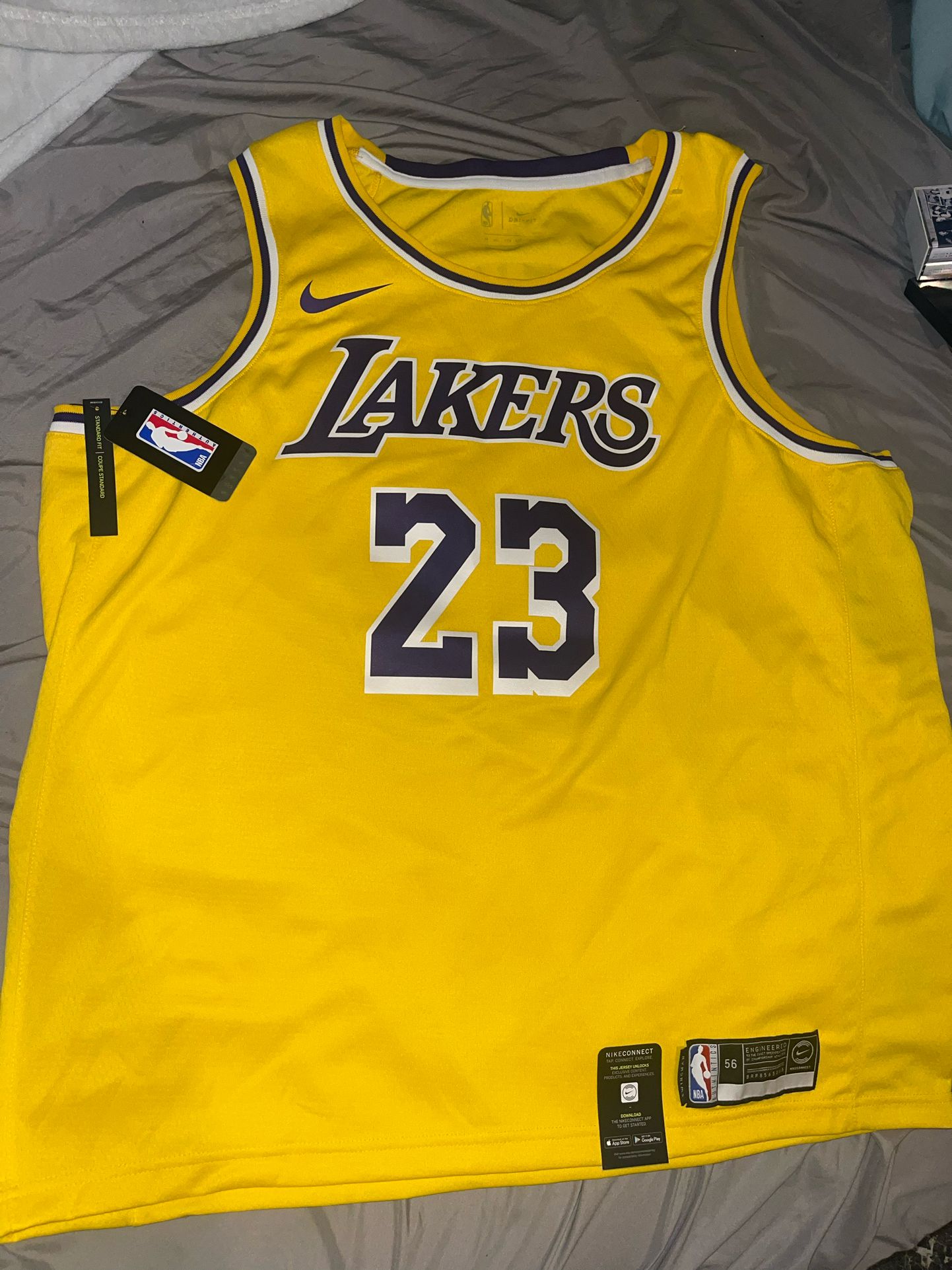 Lebron James Los Angeles Lakers Nike Jersey Size 56 2XL Authentic 
