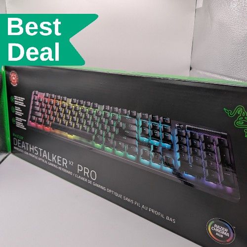 NEW Razer Deathstalker V2 Pro Wireless Low-Profile Optical Gaming Keyboard with Razer Wrist Rest
