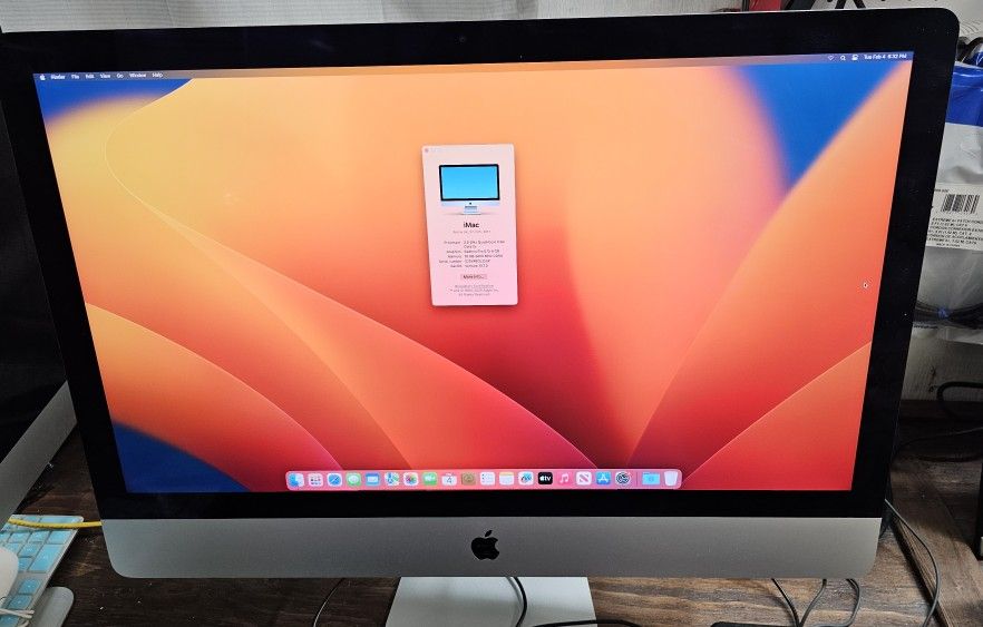27" 5K iMac 2017, i5-7600, 32GB, 1TB Fusion, 575 4GB, Ventura
