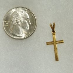 Vintage 1/20 14K GF THEDA Dainty Cross Pendant (Gold Filled, 5% 14K Gold)