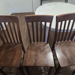 100% Wooden Stools (3)