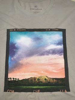 Coachella music festival official shirt size M tan color