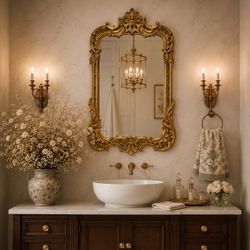 Vintage Gold Ornate Mirror