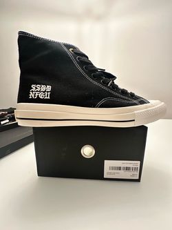 High Top Embroidered W1-Dios Sneakers Black/White