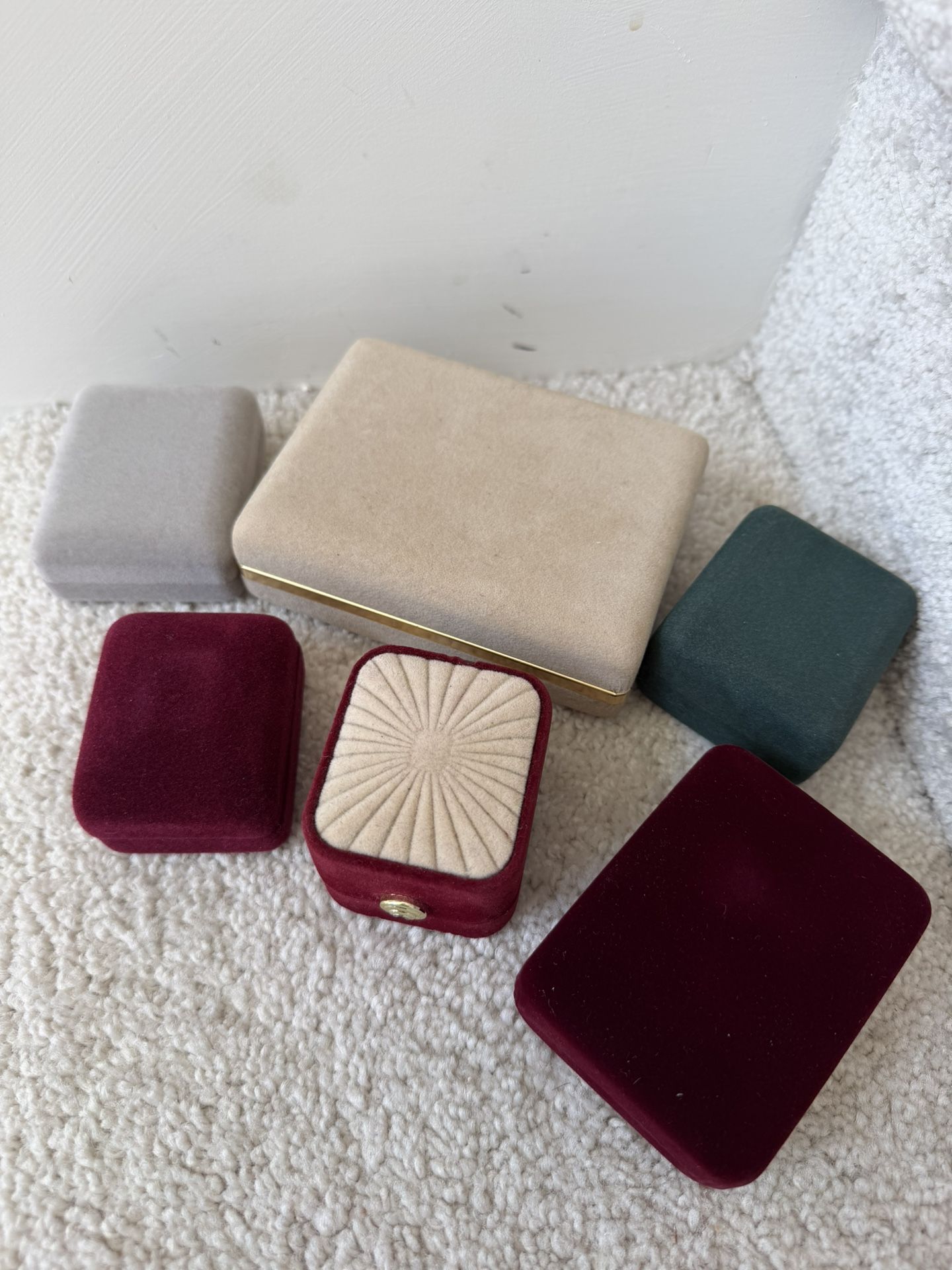 6 Accessories Necklace Rings Jewelry Boxes Wedding Ring Case Vintage Ring Box