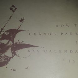 1961 SAS Calendar 