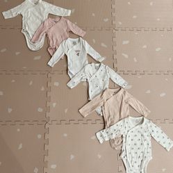 Pack Side-Snap Bodysuits  X6 - 1 Months /NB 