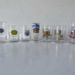 Lot of 7 Vintage German Shot Glasses 