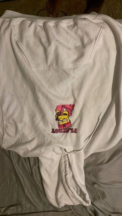 Playboy Bart Simpson Graphic Sweatshirt White
