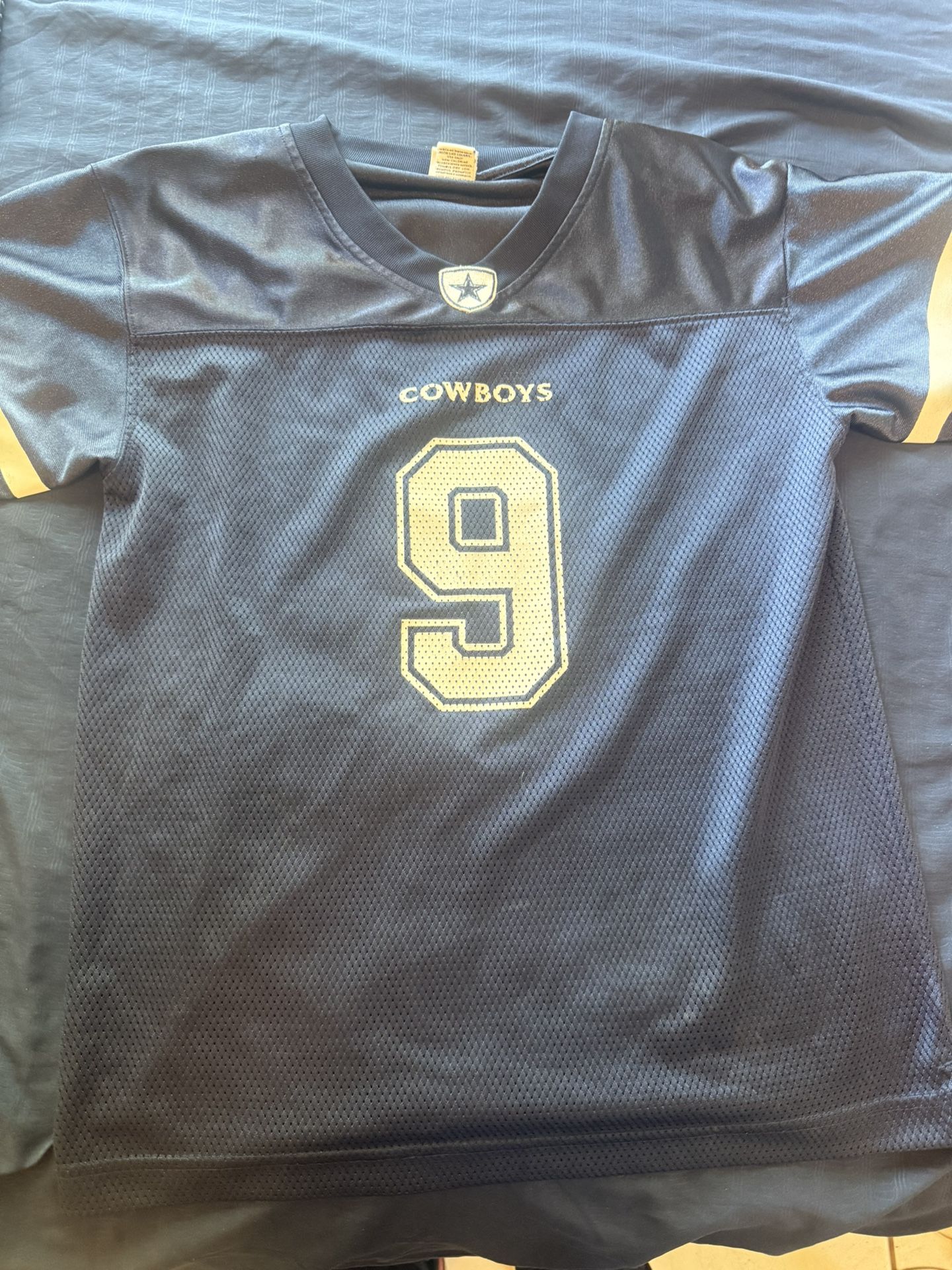 NFL Dallas Cowboys Authentic Tony Romo #9 Blue Jersey youth Size XL