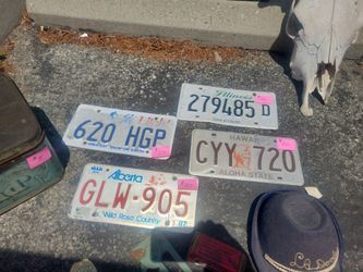 Vintage license plate