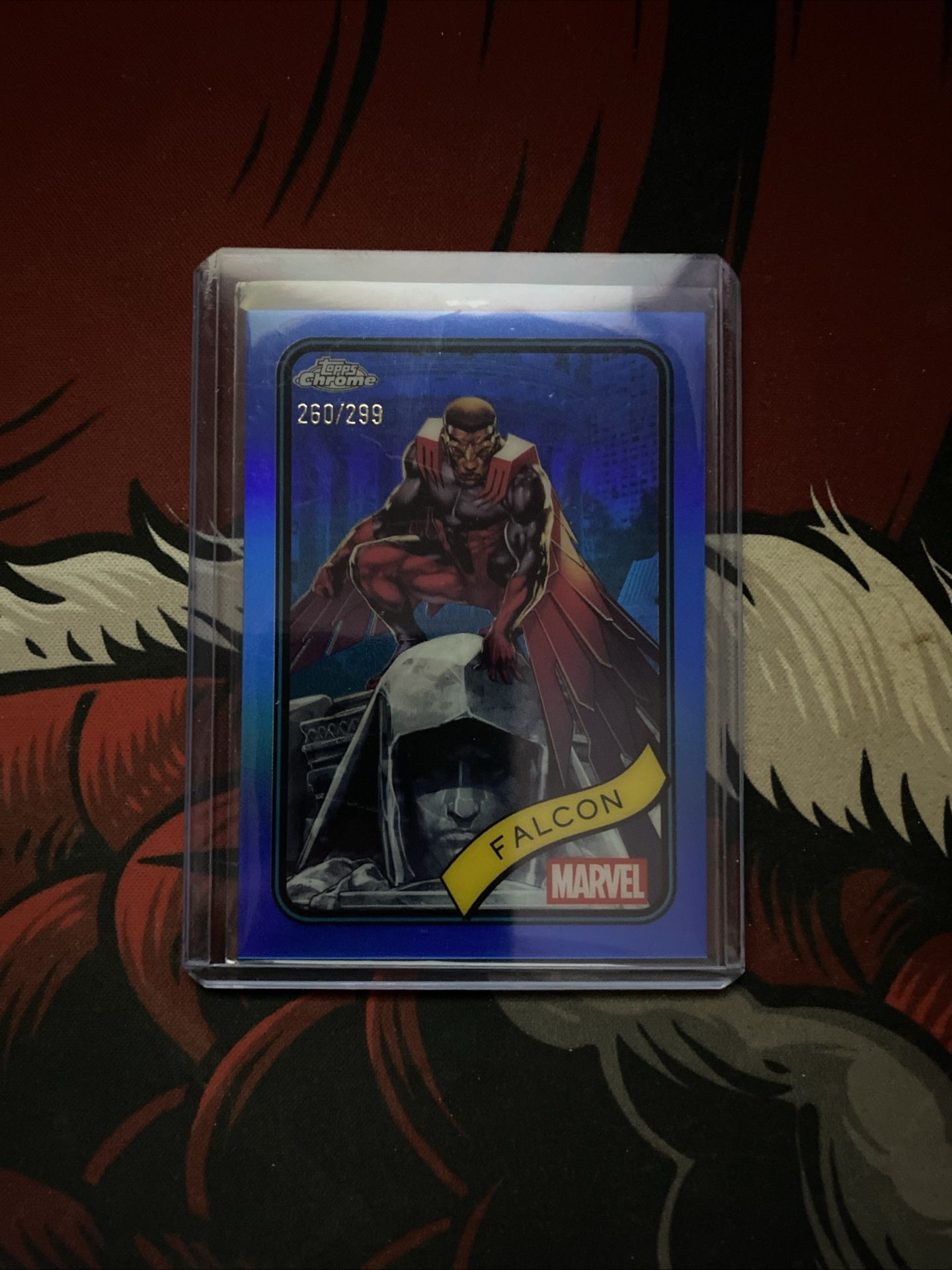 Marvel Topps Chrome 2025 Falcon /299 True Blue