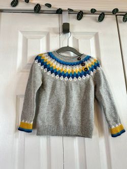 Baby Boden Fair Isle Knit Sweater, size 2-3 years