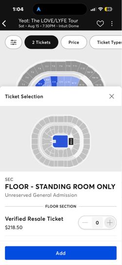 Yeat pit tickets for 190 each!