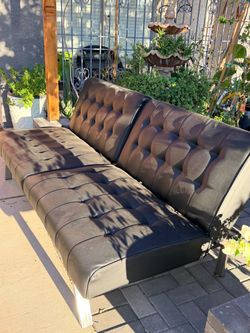 Black Futon, sofa bed 8’ feet