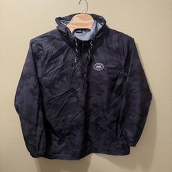 Men’s XXL VANS Off The Wall Black Gray Pixel Camo Lightweight Hooded Rain Jacket