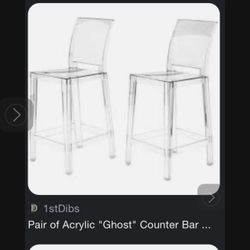 Ghost Chairs $40 Both SEAWORLD Used Condition ** Not New 