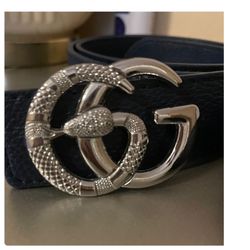 Belt Large Dark Blue Gucci Belt $50