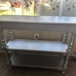 Silver Wood Console Table 