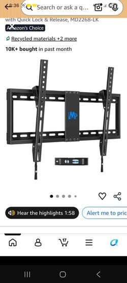 Brand new  Tilting TV Wall Mount for Most 37-90 Inch TVs up to 132lbs