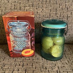 Vintage Avon Country Peaches Soap Jar & Six Peach-Scented Soaps New Original Box