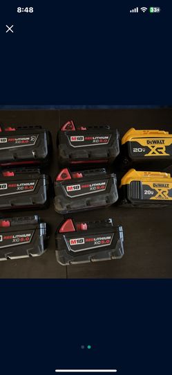 Milwaukee And Dewalt Batteries 5.0ah $50 EACH 