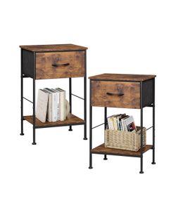2 Rustic Brown Night Tables New in Box - Assembly Required