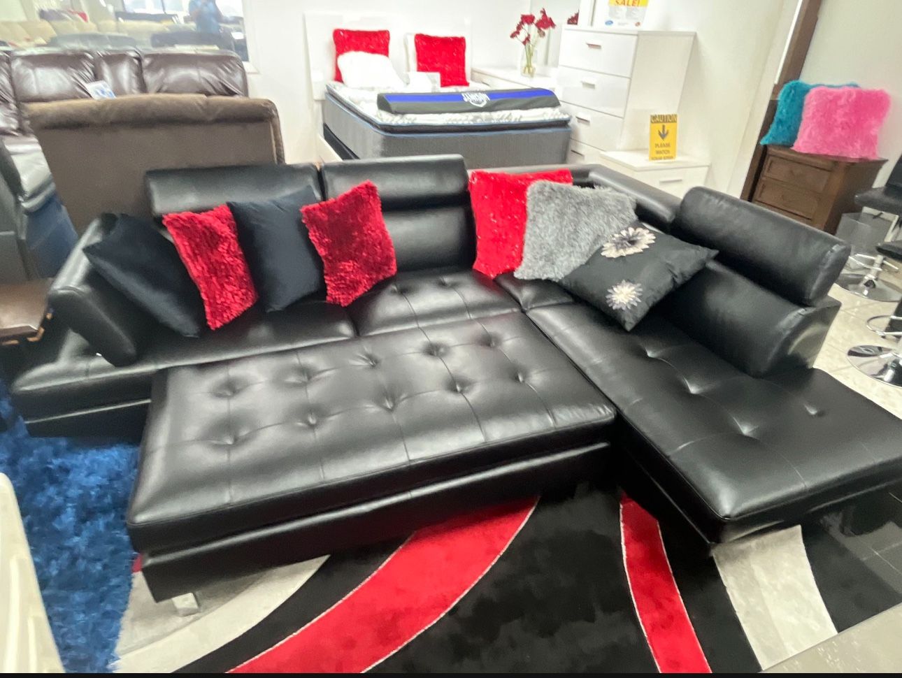 COMFY NEW IBIZA SECTIONAL SOFA AND OTTOMAN SET ON SALE ONLY $699. IN STOCK SAME DAY DELIVERY π EASY FINANCING