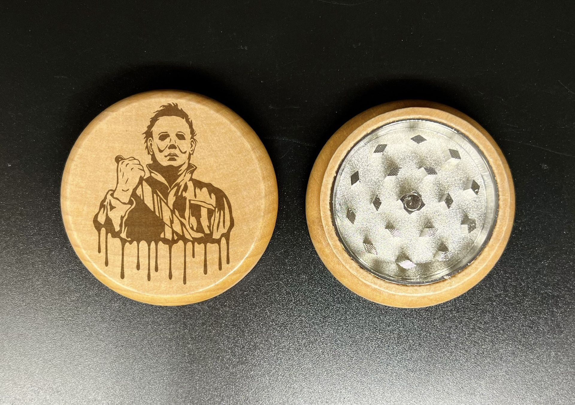 Michael myers laser engraved wood kitchen herb cutter pop gift