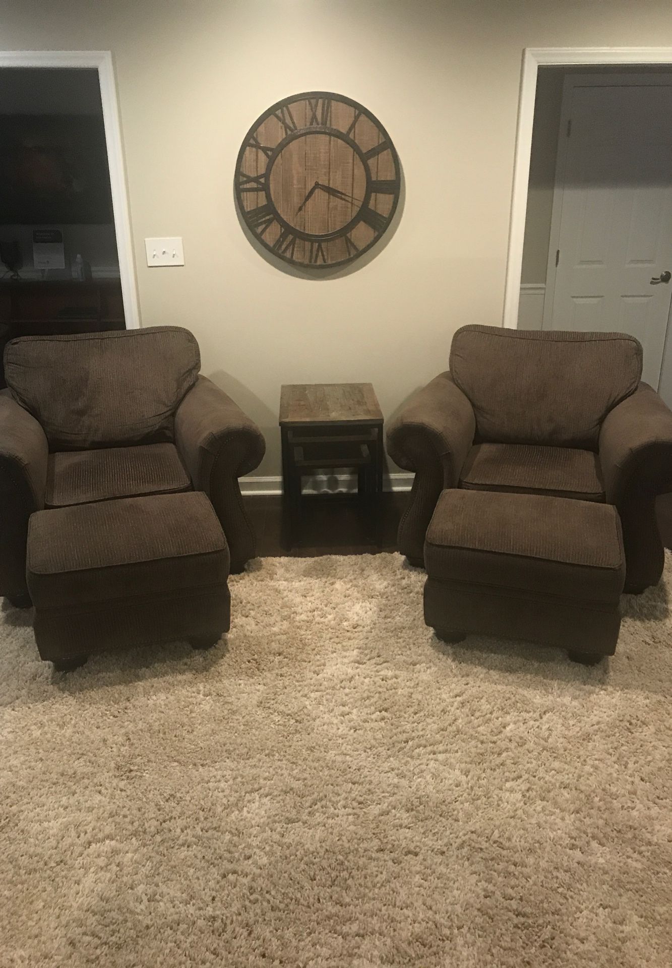 Broyhill furniture, 2 chairs, 2 ottamans, 2 couches.