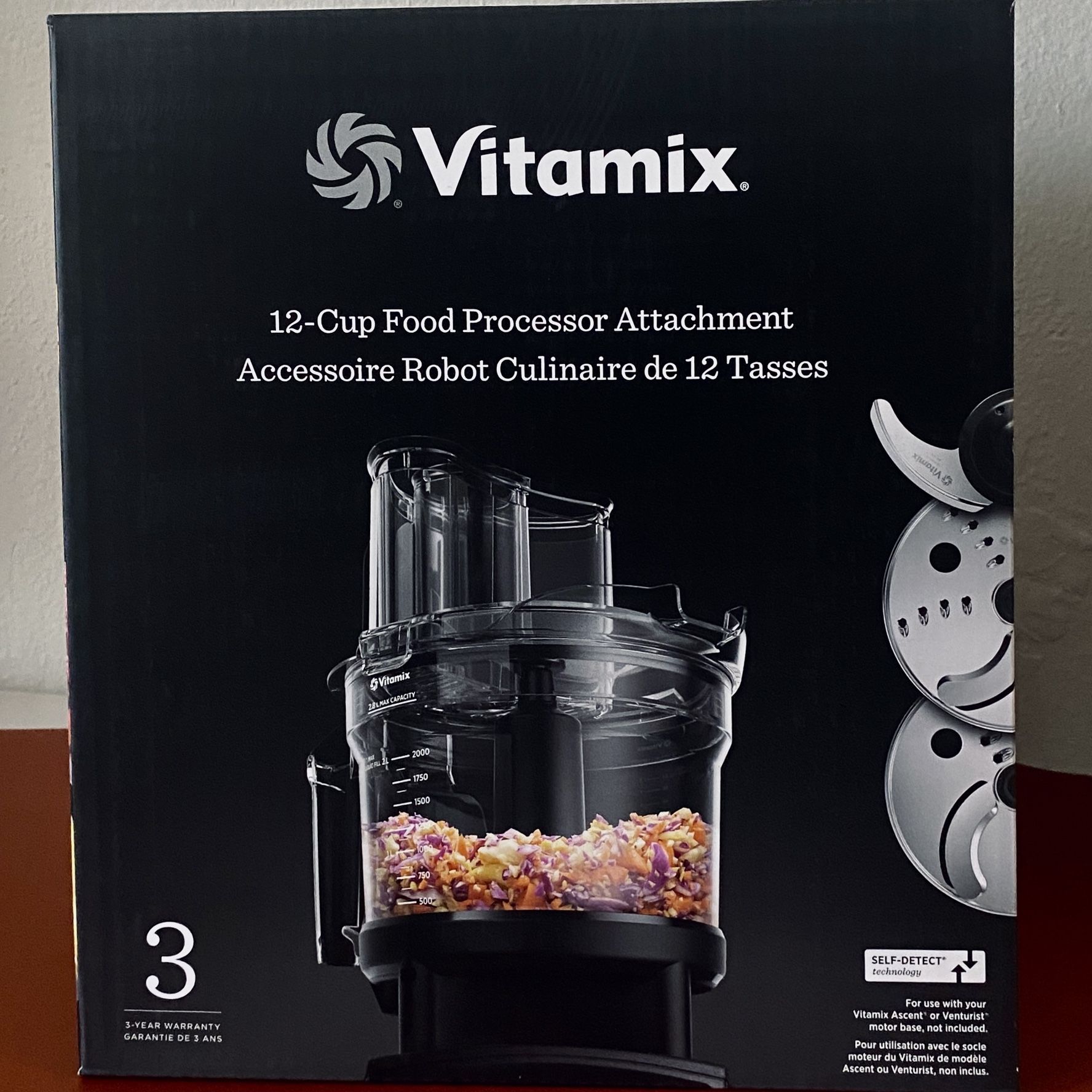 Vitamix 12-Cup Food Processor Attachment in Black