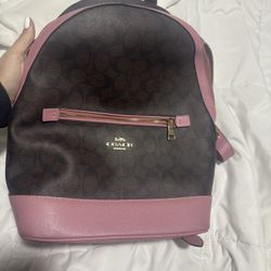 Coach Kenley Backpack Brown And Pink 