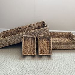 Water Hyacinth Storage Bins with Handles