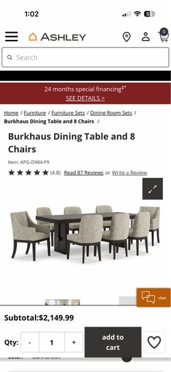 Dining Room Set For 8