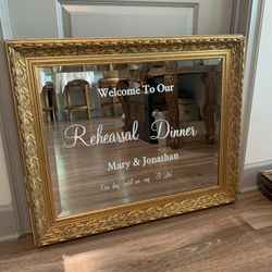 Mirror And Easel For Wedding