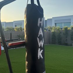 Hawk 4 Foot Refillable Hanging Heavy Bag Punching Bag Boxing MMA - Fill with Clothes, Towels, etc